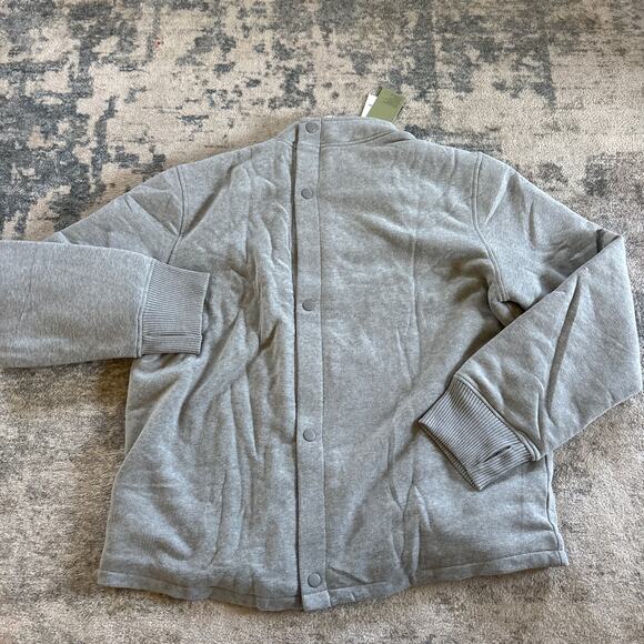 Goodfellow 1/4 Zip Adaptive Sweatshirt Gray XXL NEW Warm Cozy Shacket - Picture 6 of 6